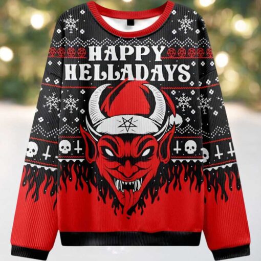 Happy Helladays Ugly Christmas Sweater