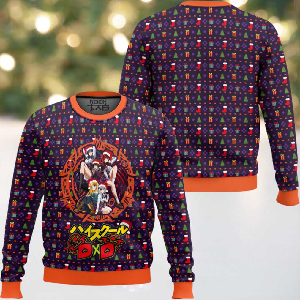 Harem Santa High School DXD Ugly Christmas Sweater, hoodie, sweater, long sleeve and tank top Harem Santa High School DXD Ugly Christmas Sweater