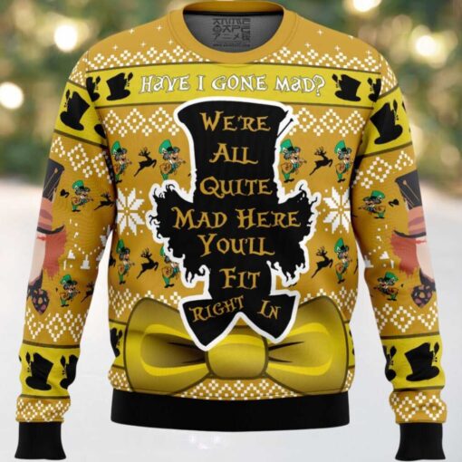 Have I Gone Mad Alice in Wonderland Ugly Christmas Sweater