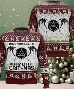 Have Yourself A Merry Little Crit mas Dungeons & Dragons Ugly Christmas Sweater Have Yourself A Merry Little Crit mas Dungeons & Dragons Ugly Christmas Sweater