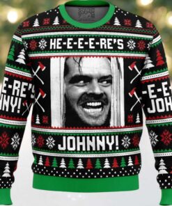Here's Johnny The Shining Ugly Christmas Sweater