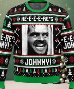 Here's Johnny The Shining Ugly Christmas Sweater
