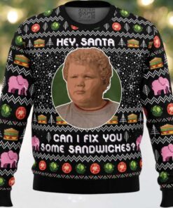 Hey Santa Can I Fix You Some Sandwiches Bad Santa Ugly Christmas Sweater
