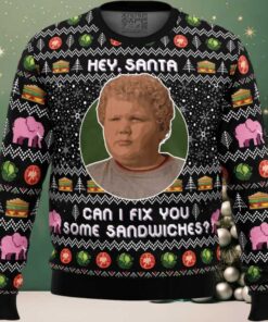 Hey Santa Can I Fix You Some Sandwiches Bad Santa Ugly Christmas Sweater