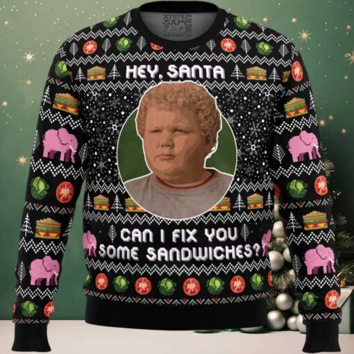 Hey Santa Can I Fix You Some Sandwiches Bad Santa Ugly Christmas Sweater