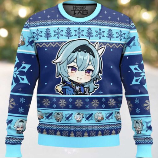 Hooktab Genshin Impact Eula Ugly Christmas Sweater