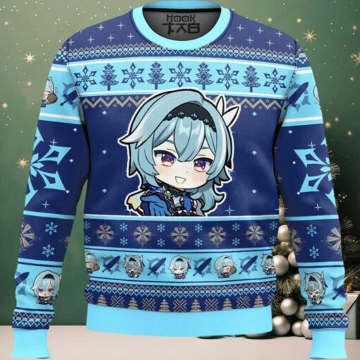 Hooktab Genshin Impact Eula Ugly Christmas Sweater