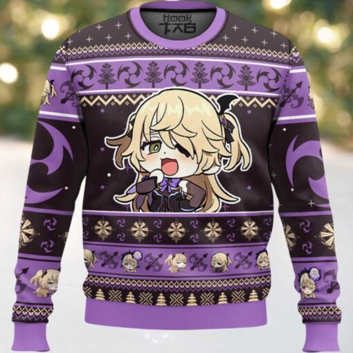 Hooktab Genshin Impact Fischl Ugly Christmas Sweater