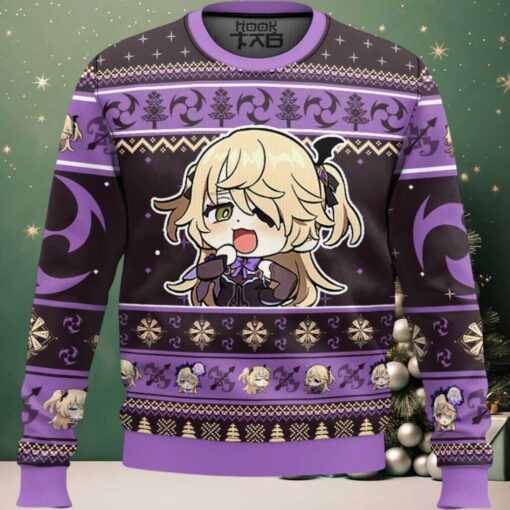 Hooktab Genshin Impact Fischl Ugly Christmas Sweater