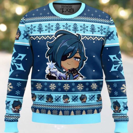 Hooktab Genshin Impact Kaeya Ugly Christmas Sweater