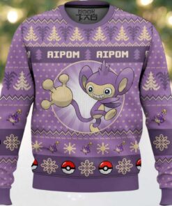 Hooktab Pokemon Gen 2 Aipom Ugly Christmas Sweater