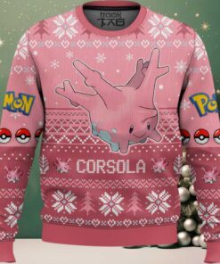 Hooktab Pokemon Gen 2 Corsola Ugly Christmas Sweater (1)