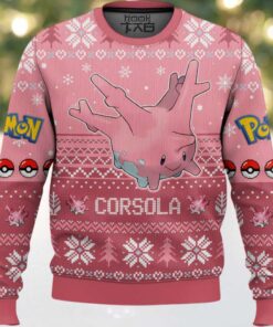 Hooktab Pokemon Gen 2 Corsola Ugly Christmas Sweater (1)