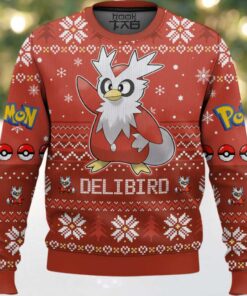 Hooktab Pokemon Gen 2 Delibird Ugly Christmas Sweater