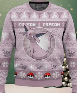 Hooktab Pokemon Gen 2 Espeon Ugly Christmas Sweater