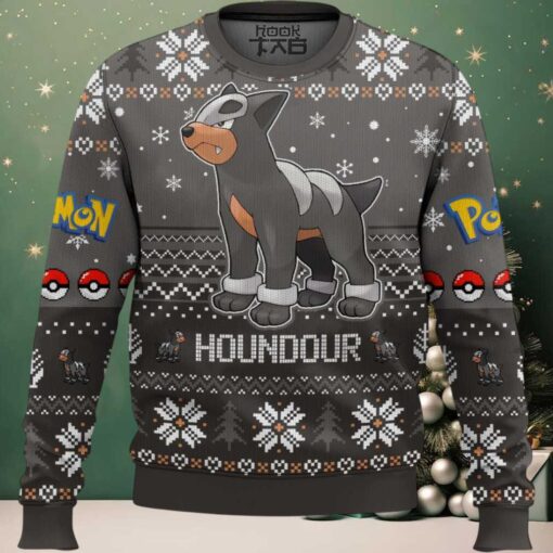 Hooktab Pokemon Gen 2 Houndour Ugly Christmas Sweater