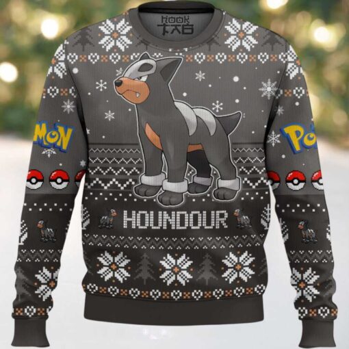 Hooktab Pokemon Gen 2 Houndour Ugly Christmas Sweater