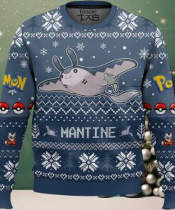 Hooktab Pokemon Gen 2 Mantine Ugly Christmas Sweater