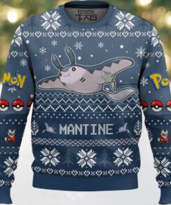 Hooktab Pokemon Gen 2 Mantine Ugly Christmas Sweater