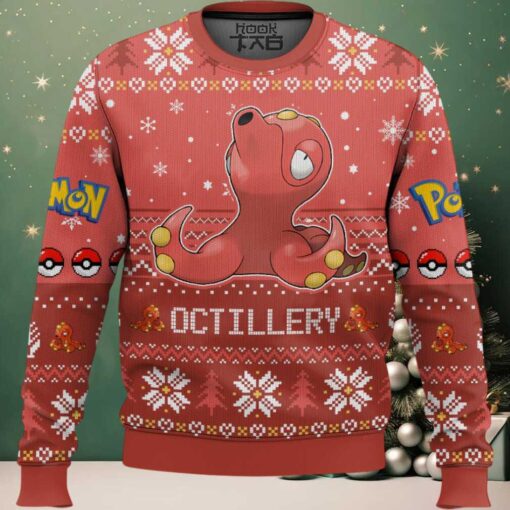 Hooktab Pokemon Gen 2 Octillery Ugly Christmas Sweater