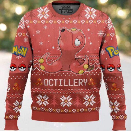 Hooktab Pokemon Gen 2 Octillery Ugly Christmas Sweater