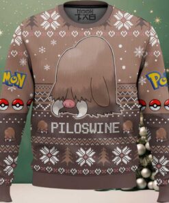 Hooktab Pokemon Gen 2 Piloswine Ugly Christmas Sweater