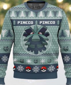Hooktab Pokemon Gen 2 Pineco Ugly Christmas Sweater