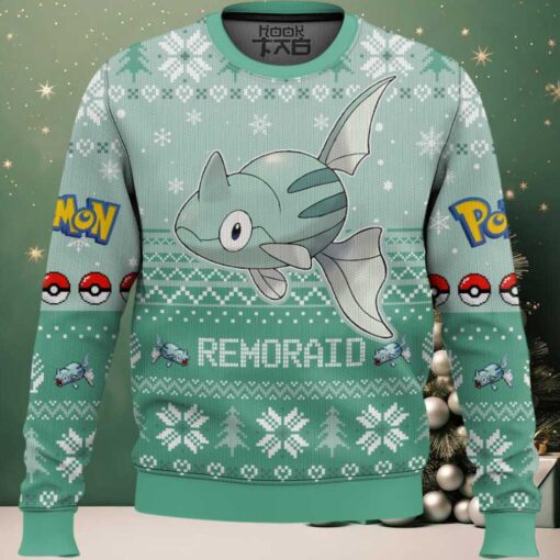 Hooktab Pokemon Gen 2 Remoraid Ugly Christmas Sweater