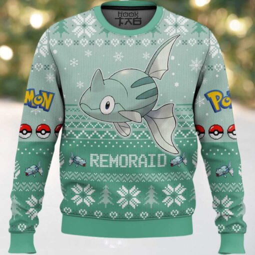 Hooktab Pokemon Gen 2 Remoraid Ugly Christmas Sweater