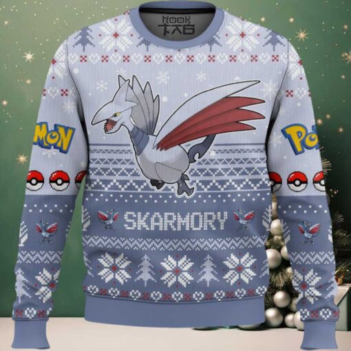 Hooktab Pokemon Gen 2 Skarmory Ugly Christmas Sweater