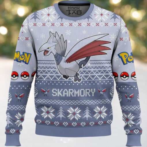 Hooktab Pokemon Gen 2 Skarmory Ugly Christmas Sweater