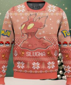 Hooktab Pokemon Gen 2 Slugma Ugly Christmas Sweater
