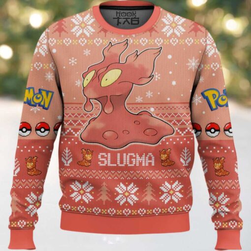 Hooktab Pokemon Gen 2 Slugma Ugly Christmas Sweater