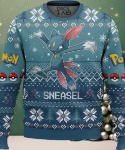 Hooktab Pokemon Gen 2 Sneasel Ugly Christmas Sweater (1)