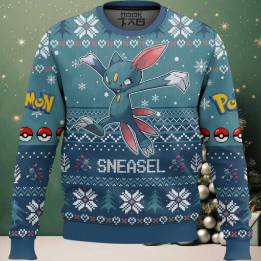 Hooktab Pokemon Gen 2 Sneasel Ugly Christmas Sweater