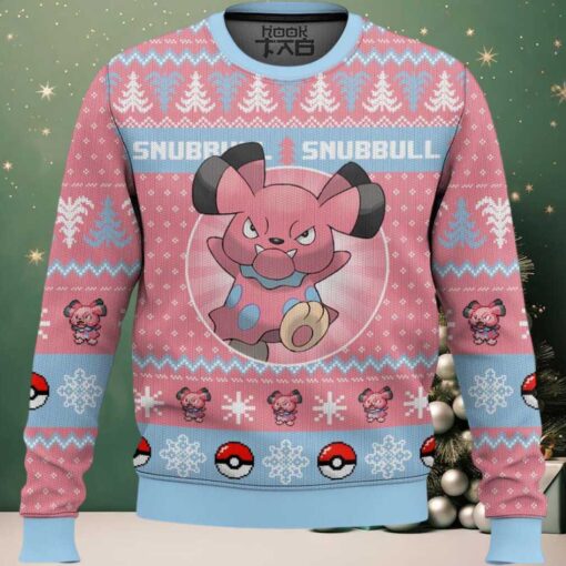 Hooktab Pokemon Gen 2 Snubbull Ugly Christmas Sweater