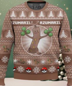 Hooktab Pokemon Gen 2 Sudowoodo Ugly Christmas Sweater