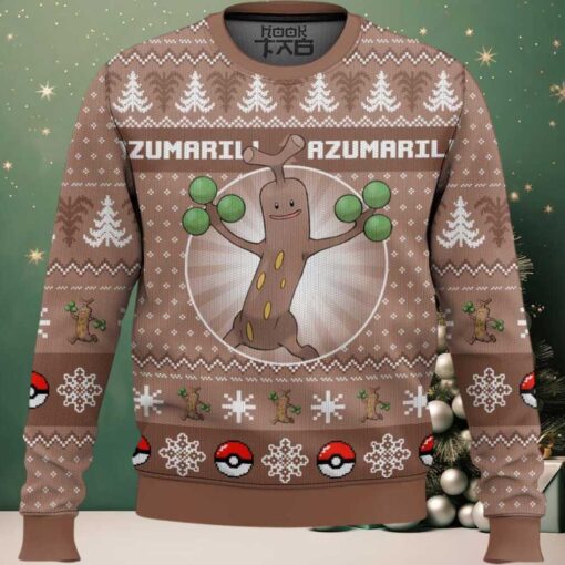 Hooktab Pokemon Gen 2 Sudowoodo Ugly Christmas Sweater