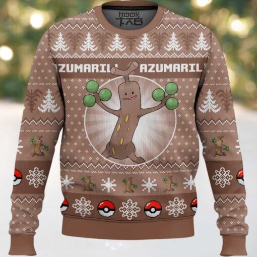 Hooktab Pokemon Gen 2 Sudowoodo Ugly Christmas Sweater