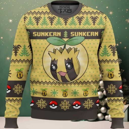 Hooktab Pokemon Gen 2 Sunkern Ugly Christmas Sweater