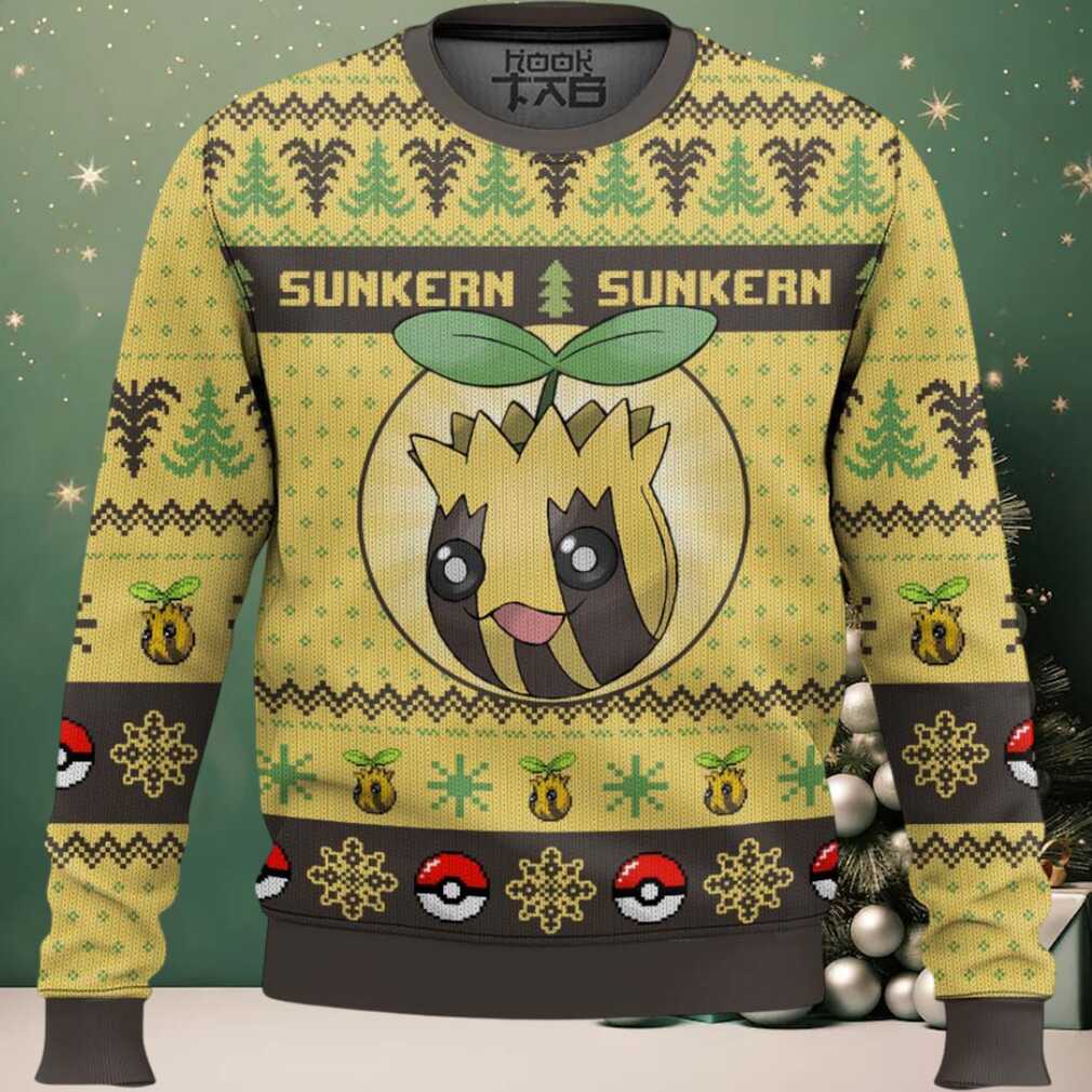 Hooktab Pokemon Gen 2 Sunkern Ugly Christmas Sweater