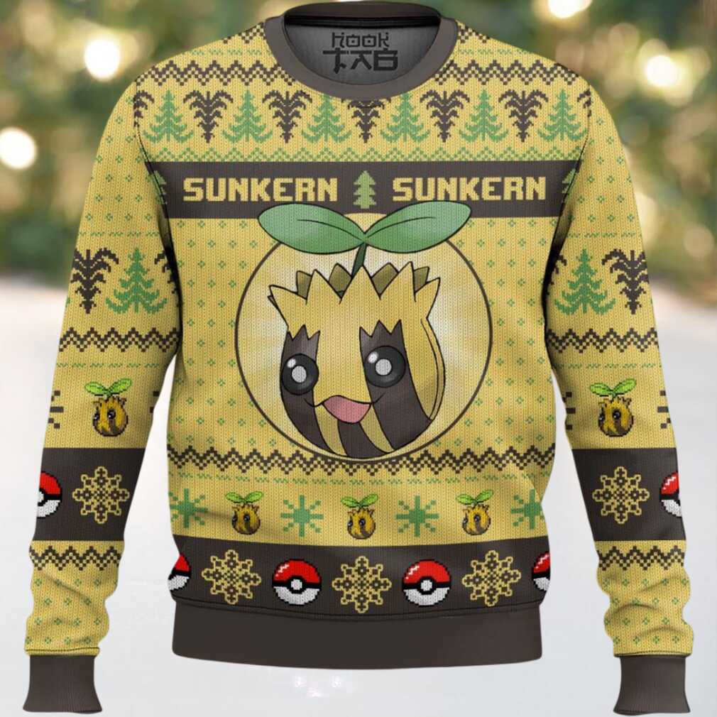 Hooktab Pokemon Gen 2 Sunkern Ugly Christmas Sweater