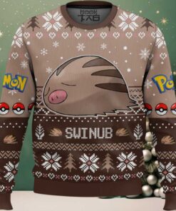 Hooktab Pokemon Gen 2 Swinub Ugly Christmas Sweater