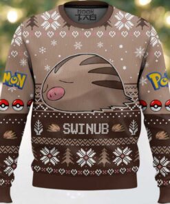 Hooktab Pokemon Gen 2 Swinub Ugly Christmas Sweater