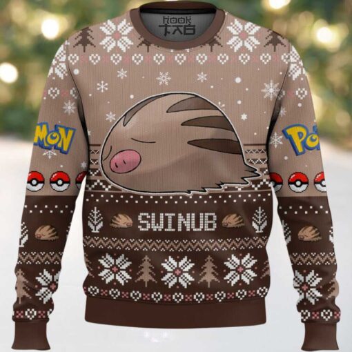 Hooktab Pokemon Gen 2 Swinub Ugly Christmas Sweater
