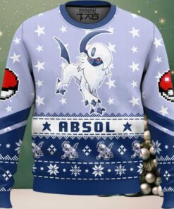 Hooktab Pokemon Gen 3 Absol Ugly Christmas Sweater