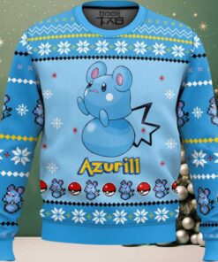 Hooktab Pokemon Gen 3 Azurill Ugly Christmas Sweater