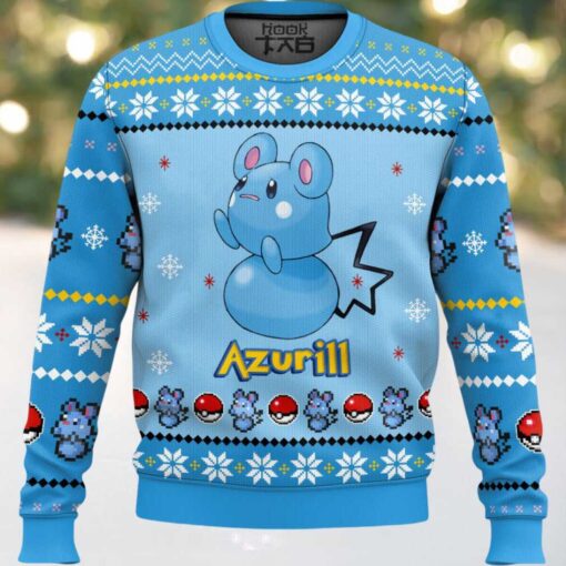 Hooktab Pokemon Gen 3 Azurill Ugly Christmas Sweater