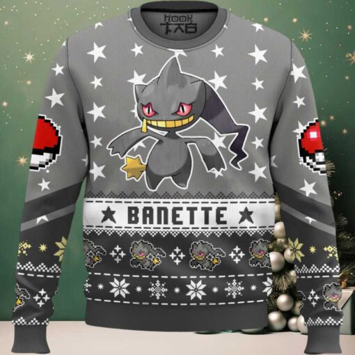 Hooktab Pokemon Gen 3 Banette Ugly Christmas Sweater