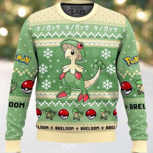 Hooktab Pokemon Gen 3 Breloom Ugly Christmas Sweater